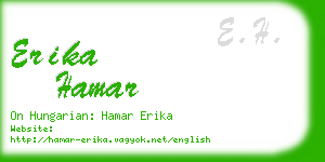 erika hamar business card